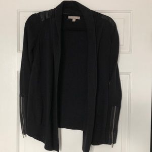 Banana republic cardigan with faux leather